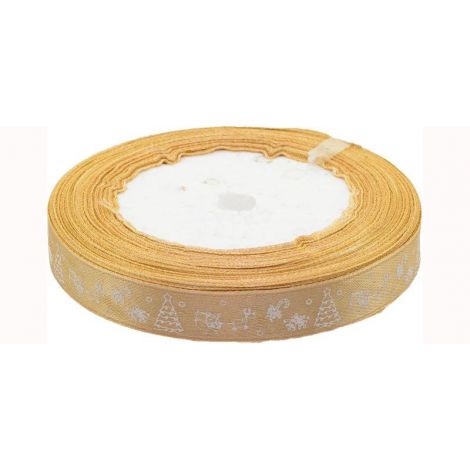 Wstążka satynowa Brewis Złota, 12mm x 22m